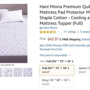 Mattress Pad Protector (Full) Size